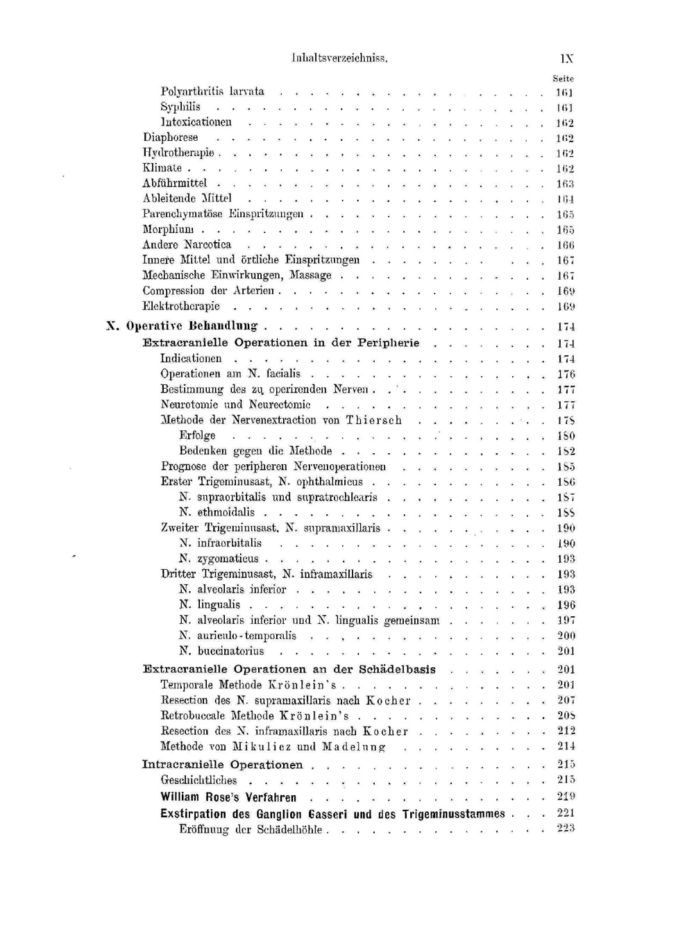 Die Neuralgie des Trigeminus. nebst der Anatomie und Physiologie des Nerven | F. Krause