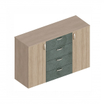 Ева Комод с 2 створками и 4 ящиками