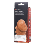 Телесная закрытая насадка 17,6см с шишечками Kokos Cock Sleeve 008 Size L