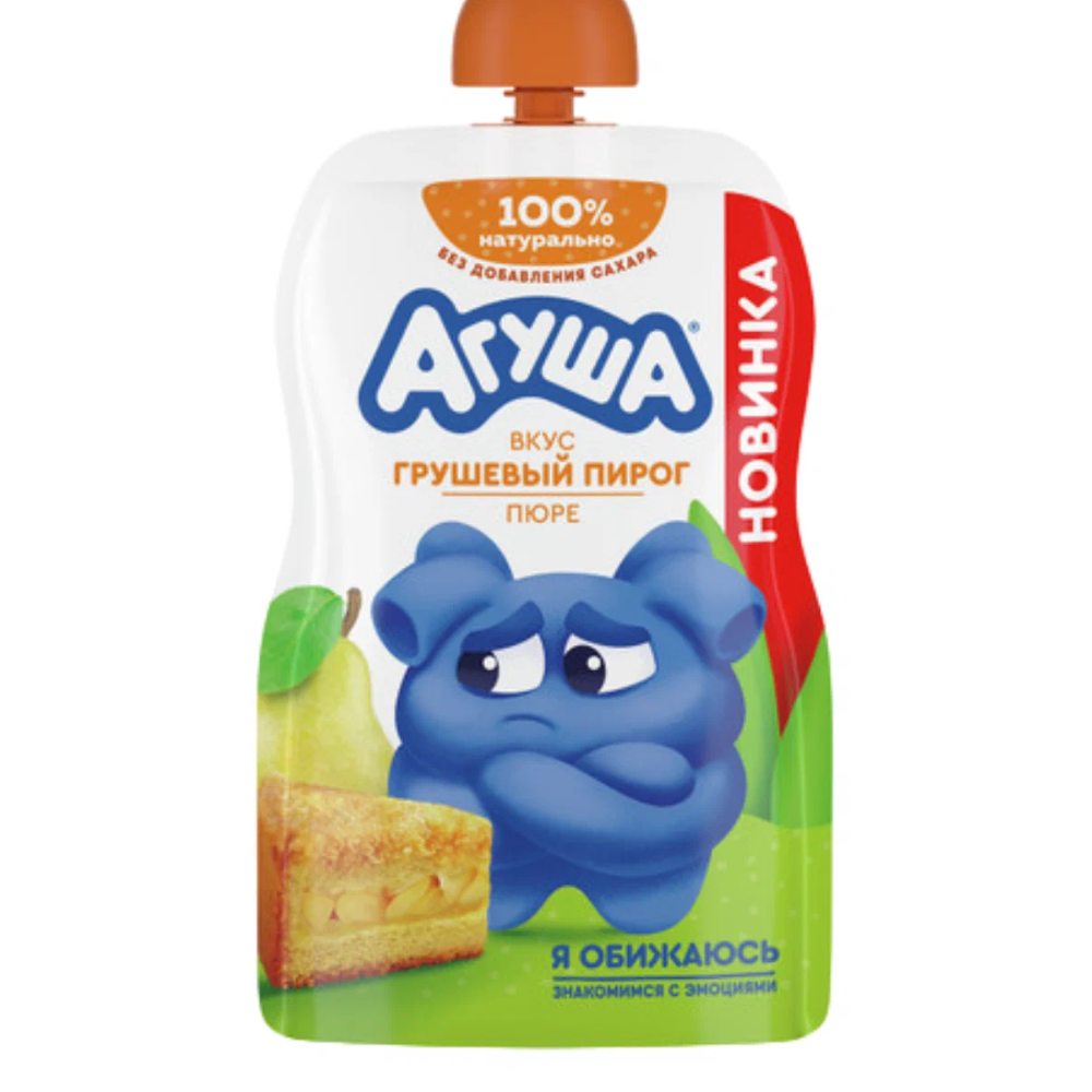 Пюре фруктовое Агуша Грушевый пирог 90 гр пауч