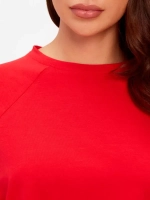 Туника оверсайз ассиметричная красный