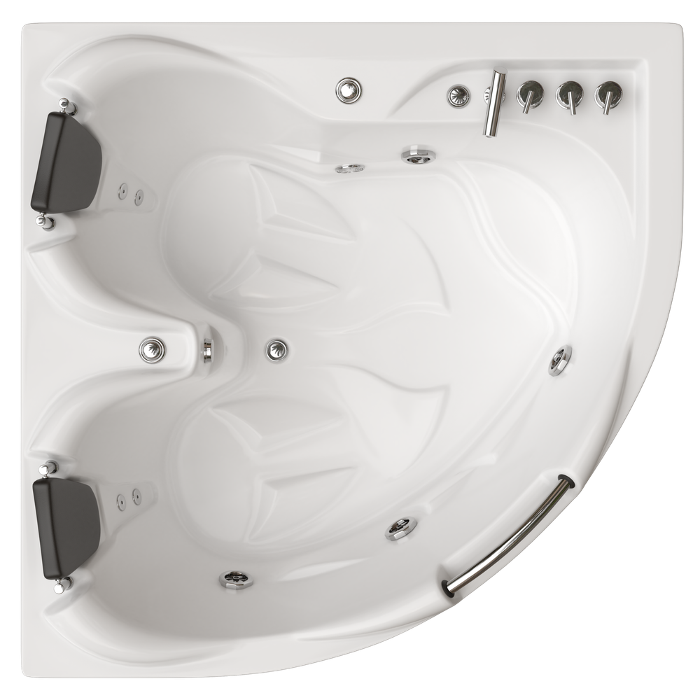 Ванна ГМ 1500*1500*600 с насосом OLB-826 правая с переливом