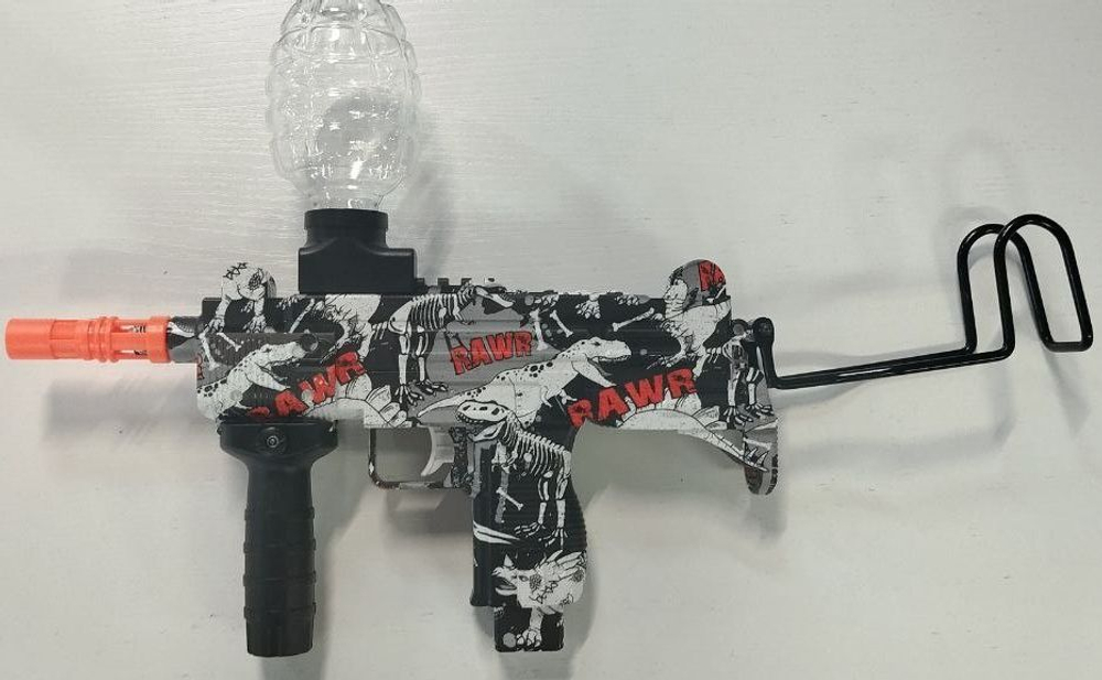 Гидрогелевый автомат UZI стреляющий орбиз YC-M07 , на аккумуляторе , 4000т шаров в подарок , доп магазин