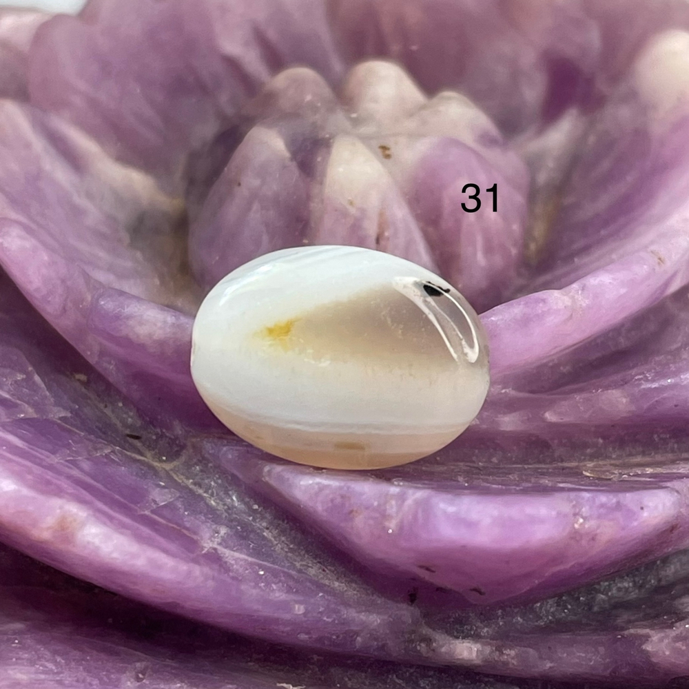 54630  Агат Бусина овал 10*14мм