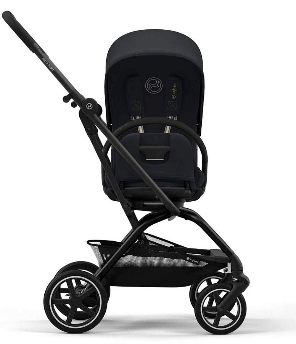 Коляска прогулочная Cybex Eezy S Twist+ 2 BLK (с дождевиком и бампером), Magic Black
