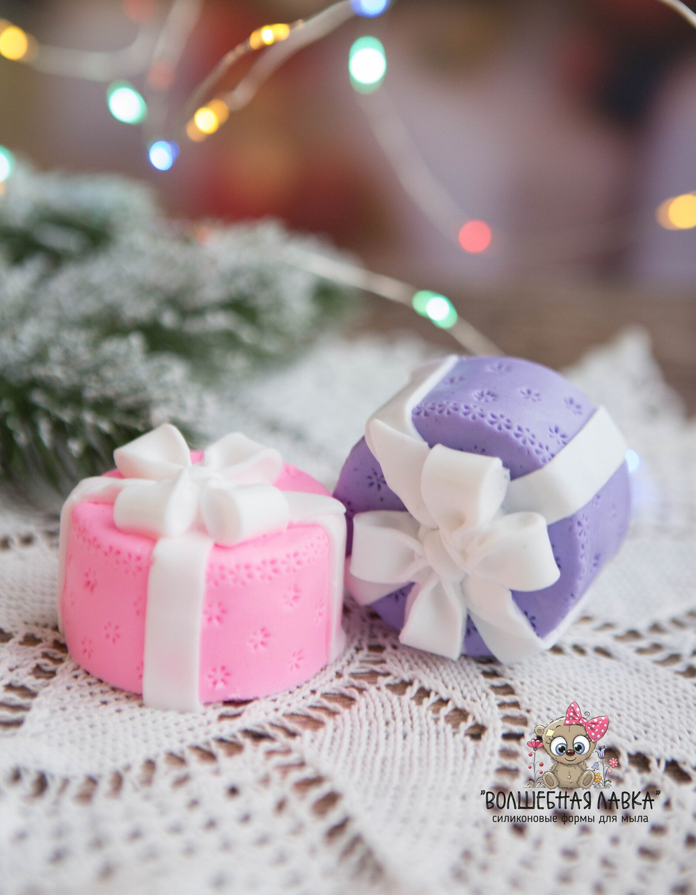 АВТОРСКАЯ Силиконовая форма Зайка в коробке + подарок (Арт.074)