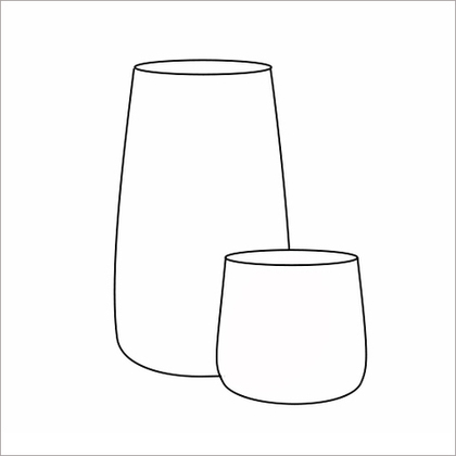 Кашпо, коллекция Concrete (Midnight), форма CONE