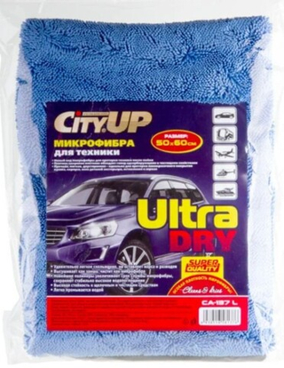 Салфетка микрофибра "City UP-137L  Ultra Dry (1шт) 50*60см для техники