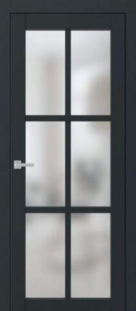 Межкомнатная дверь Фрамир Uniti 6 PO Сатинат Антрацит