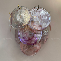 Бра Cloyd LINZE-B W2 / выс. 32 см - латунь - розов.стекло (арт.20481)