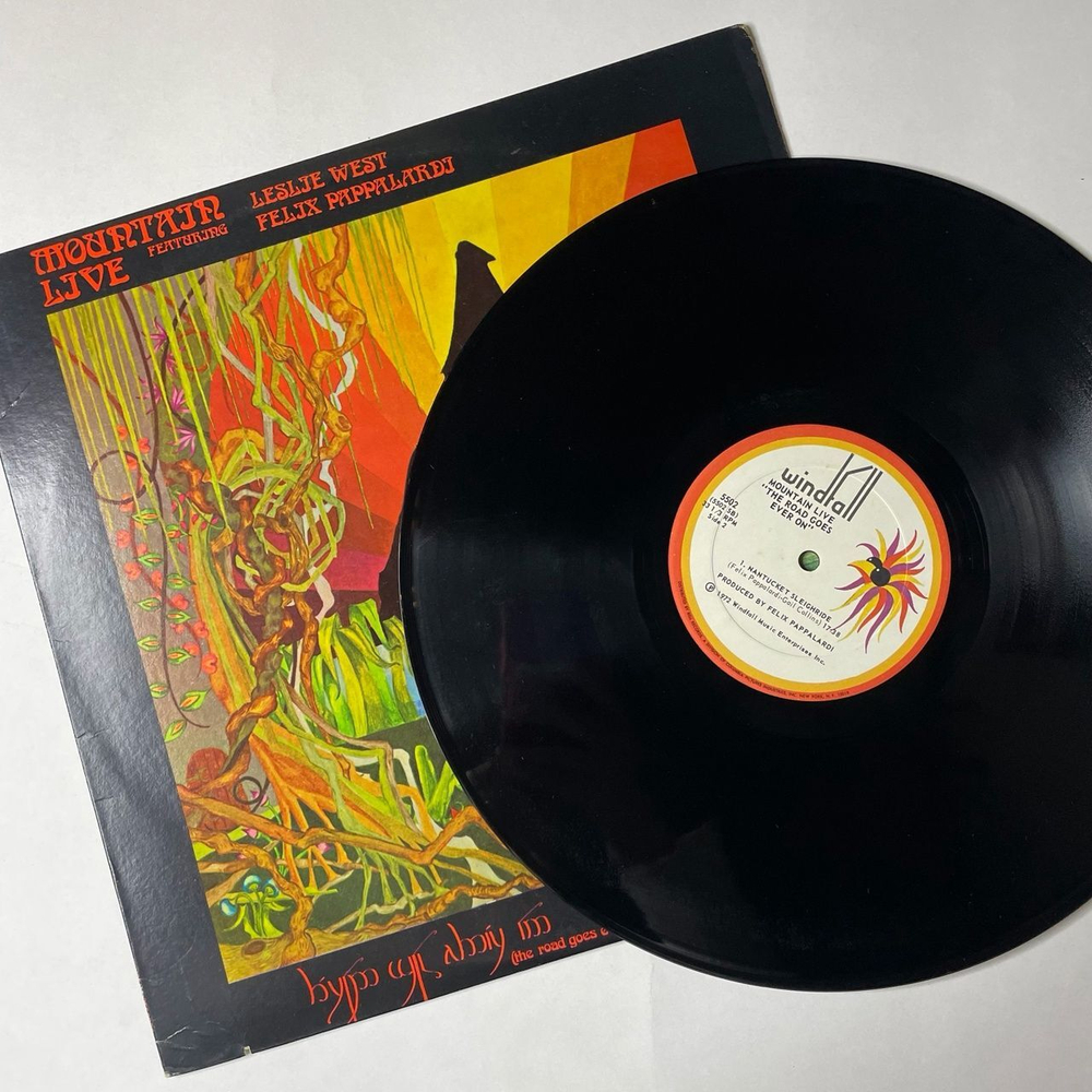Винтажная виниловая пластинка LP Mountain Live The Road Goes Ever On (USA 1972)