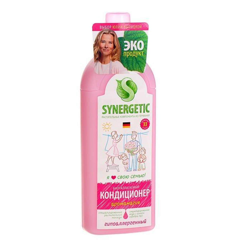 Кондиционер д/белья Synergetic ЭКО 1л Аромамагия, гипоаллергенный