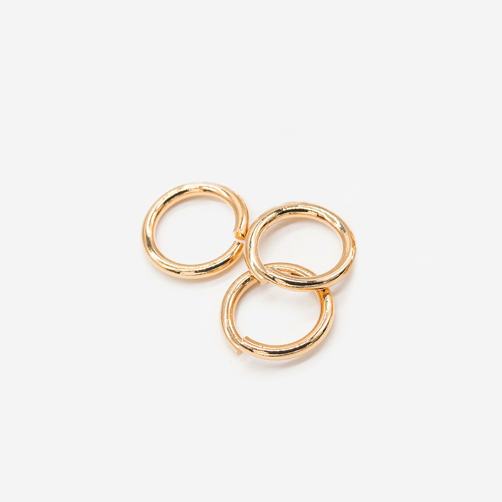 Колечки соединительные 8мм, толщина 0,7мм, позолота