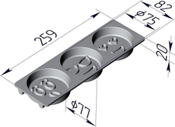 Форма для выпечки "Смайлики" 259х82х20 мм