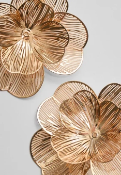 STRADIVARIUS Серьги в виде цветов, золотой