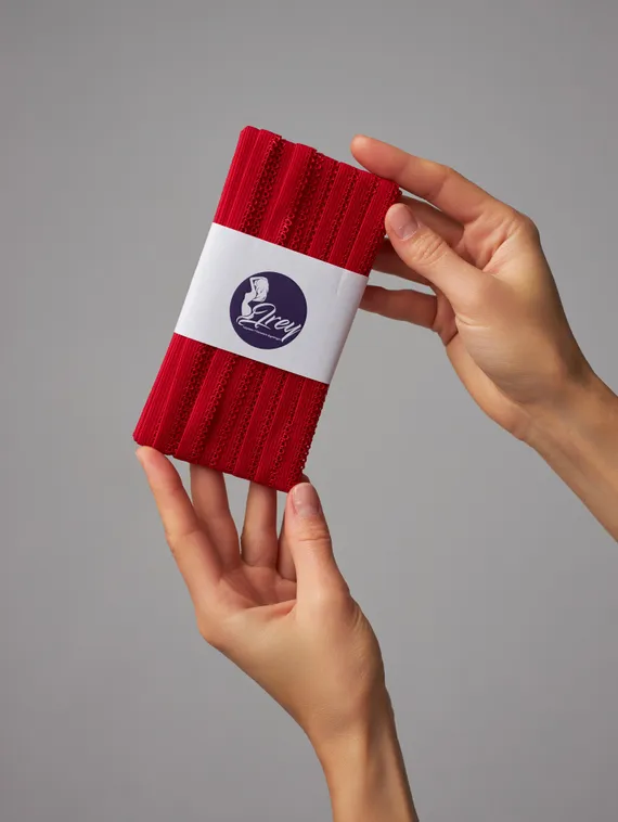 100 К-94/9 Резинка ажурная Lauma 9 мм, красный 100