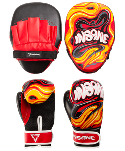 Набор для бокса TIGER, красный/черный, 23x17 см, 6 oz