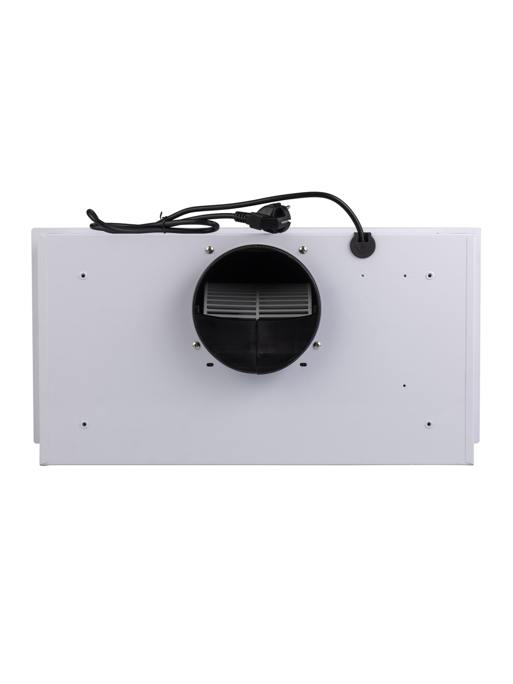 Вытяжка кухонная Quin-60 (WHITE) белый, D150мм, 1200м3/ч, полновстраиваемая, мотор 230Ватт, металл 60см, кнопочное управл.(MACBI)