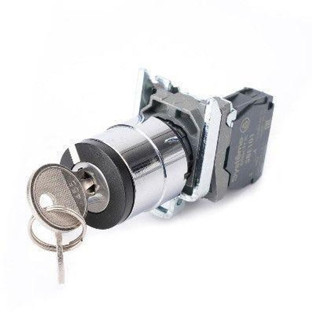 Переключатель модульный SB4 в сборе 22мм 2поз. с возвратом ключ прав.-лев. 1НО SE SB4BG61 Переключатель модульный SB4 в сборе 22мм 2поз. с возвратом ключ прав.-лев. 1НО SE SB4BG61