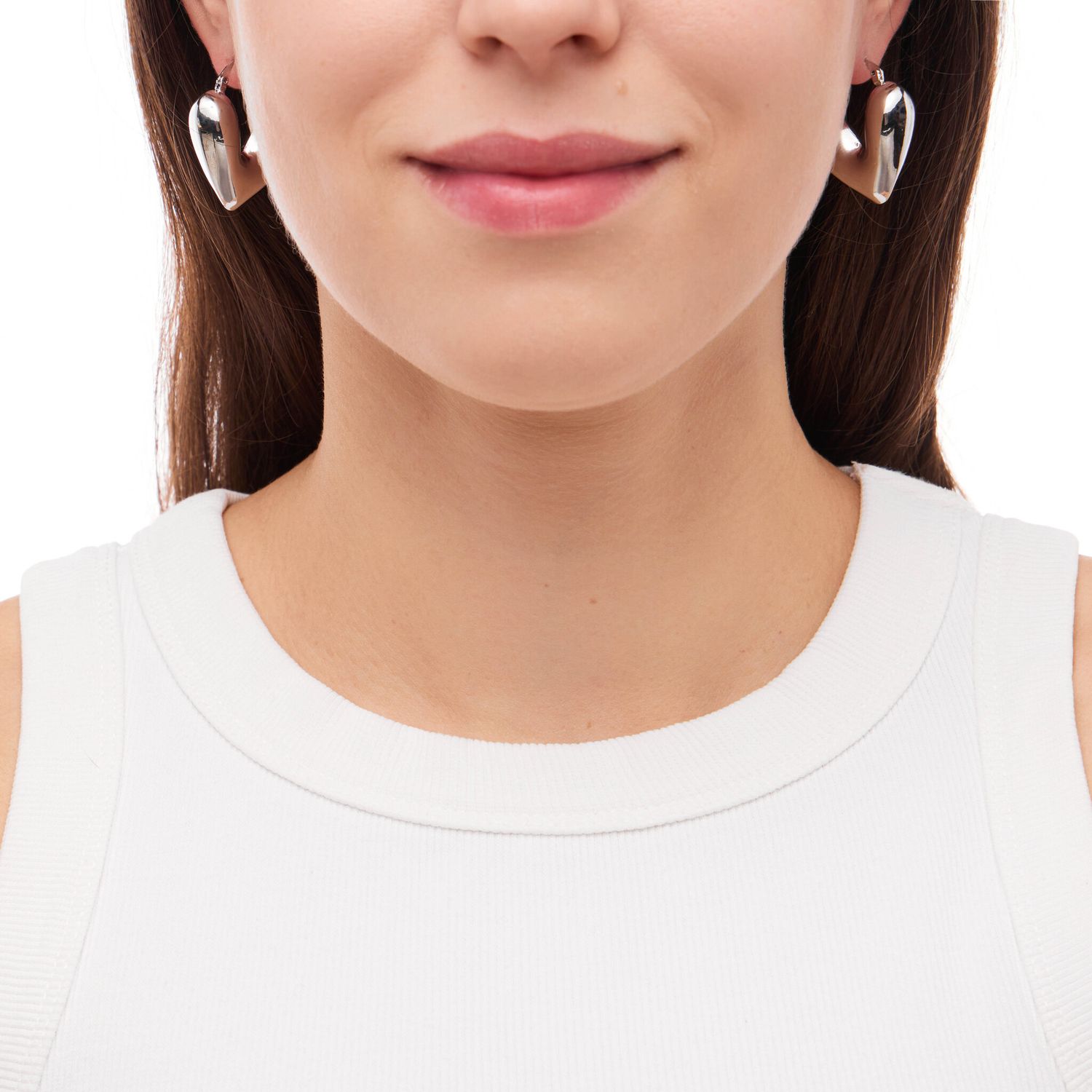 Серьги Chic Silver Heart Earrings