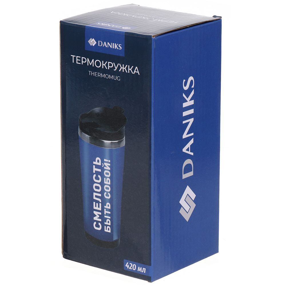 Термокружка пластик, 0.42 л, Daniks, Мужской стиль 2, FD-06-10