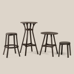 Стол пластиковый обеденный Nardi Combo 70, Ø700х750 мм, терра