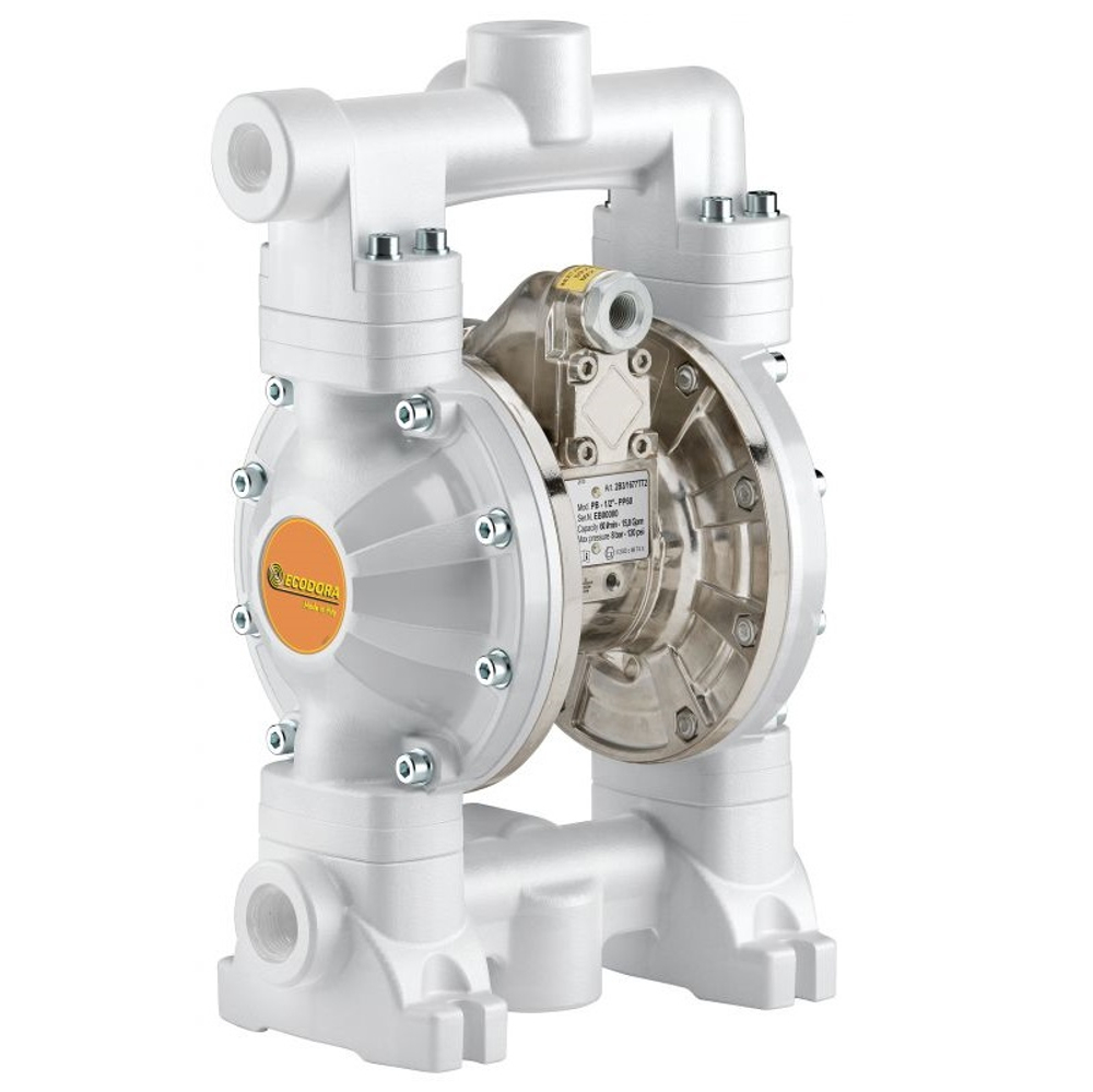 Диафрагменный насос из полипропилена для перекачки антифриза 1:1, 60 л/мин, 3/4", ECODORA (Италия)