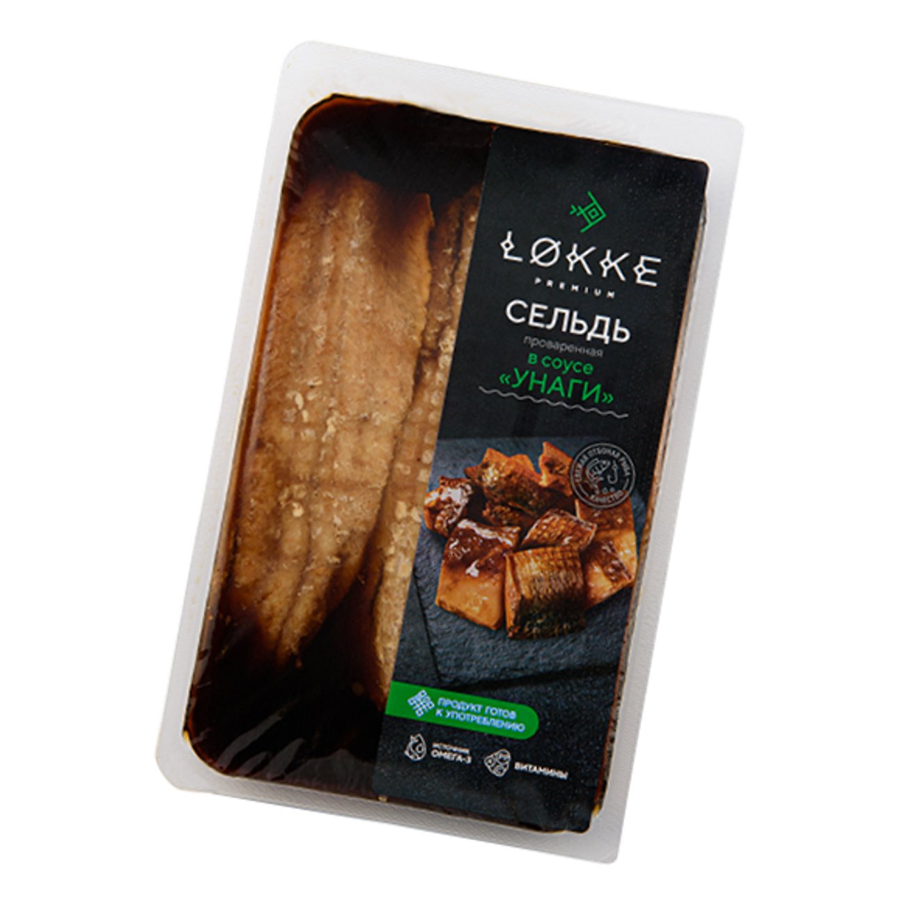 Сельдь атлантическая филе проваренная в соевом соусе "Унаги"