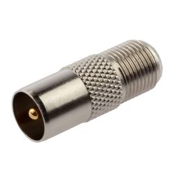 Переходник ЭРА SIMPLE гнездо F-штекер TV упаковка 1 шт | Разъёмы, переходники, ТВ делители