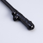 Черные коктейльные трубочки в виде пениса - 5 шт. (Цвет: черный)