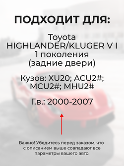 Ремкомплект (втулки) петель задних дверей Toyota HIGHLANDER/KLUGER V (I) [Кузов: XU20; ACU2#; MCU2#; MHU2#] (2 петли, RPD9-2) 2000-2007