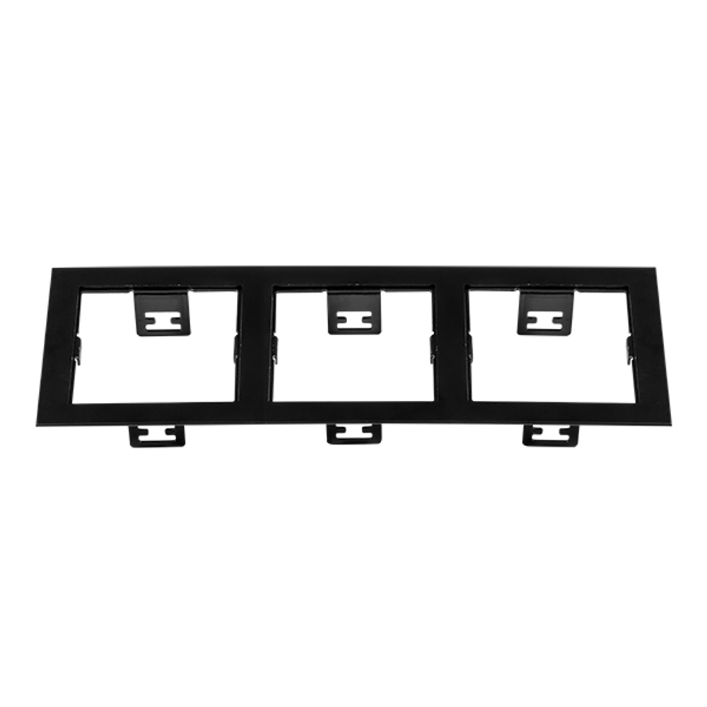 214537 Рамка DOMINO Triple QUADRO MR16 ЧЕРНЫЙ
