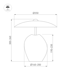 Светильник SP-UMANI-TAB-S25x34-6W Warm2700 (BK, 90 deg, 230V) (Arlight, IP20 Натуральный камень, 5 лет) 061711