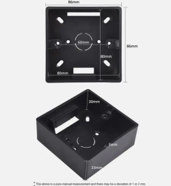 Монтажная коробка наружная для терморегулятора чёрная.