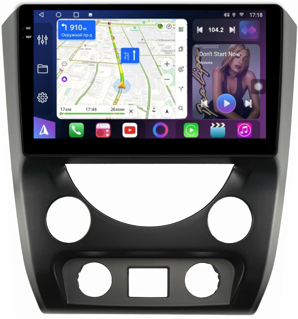 Магнитола для SsangYong Rexton 3 Y290 2012-2017 - FarCar BM3272M монитор 9.5" QLED на Android 14, TS10, 4+32Гб, CarPlay, 4G SIM-слот