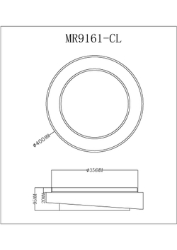 Потолочный светодиодный светильник с пультом MyFar Rhea MR9161-CL