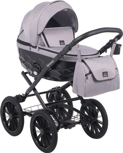 Детская коляска Adamex Chantal Retro 3 в 1 C202 (св.серый )