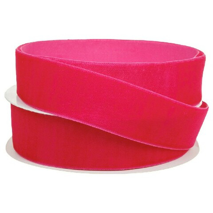 Лента декоративная (бархат) 25ммx10ярд (Фуксия)