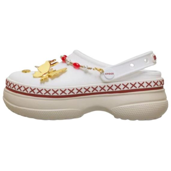 Crocs Stacked Crimson Gallop Clog 'Off White'