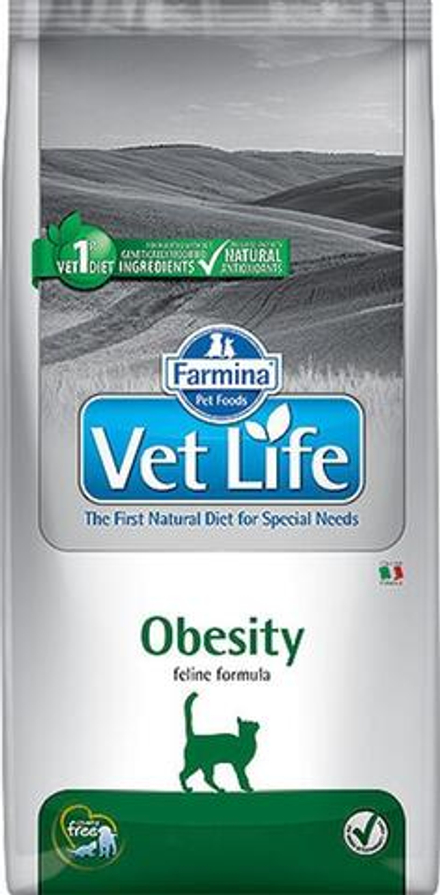 Farmina VetLife 400г Obesity Сухой корм для кошек для коррекции лишнего веса