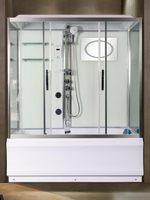 Душевая кабина WeltWasser  WW500 EMMER 170/85/55 170х85 см,  прозрачное стекло, поддон высокий, радио, bluetooth