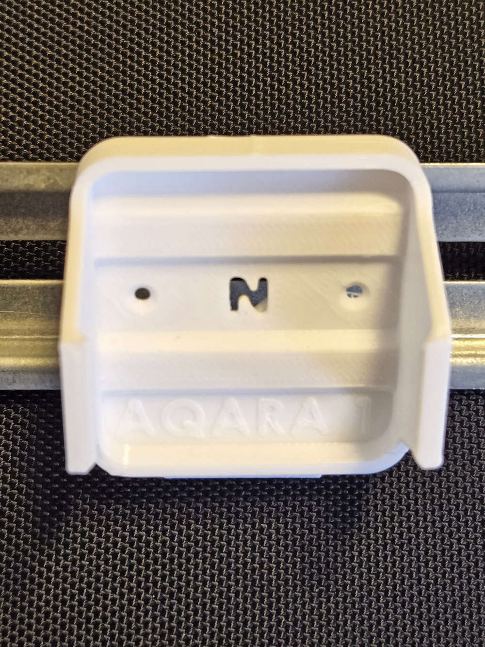 Крепление для одноканального реле Aqara T1 (с нейтралью) на DIN-рейку SSM-U01, 3D печать, белое