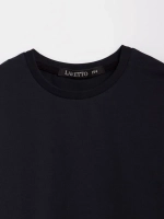 Черный лонгслив оверсайз для мальчика