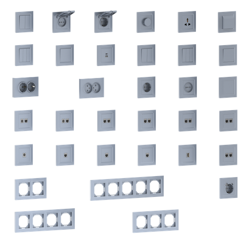 Рамка 2-я, Wave сталь, серия A07