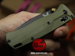 Нож Benchmade 535 Bugout G10 A+++ - зеленая рук., черный клинок RK/Н51