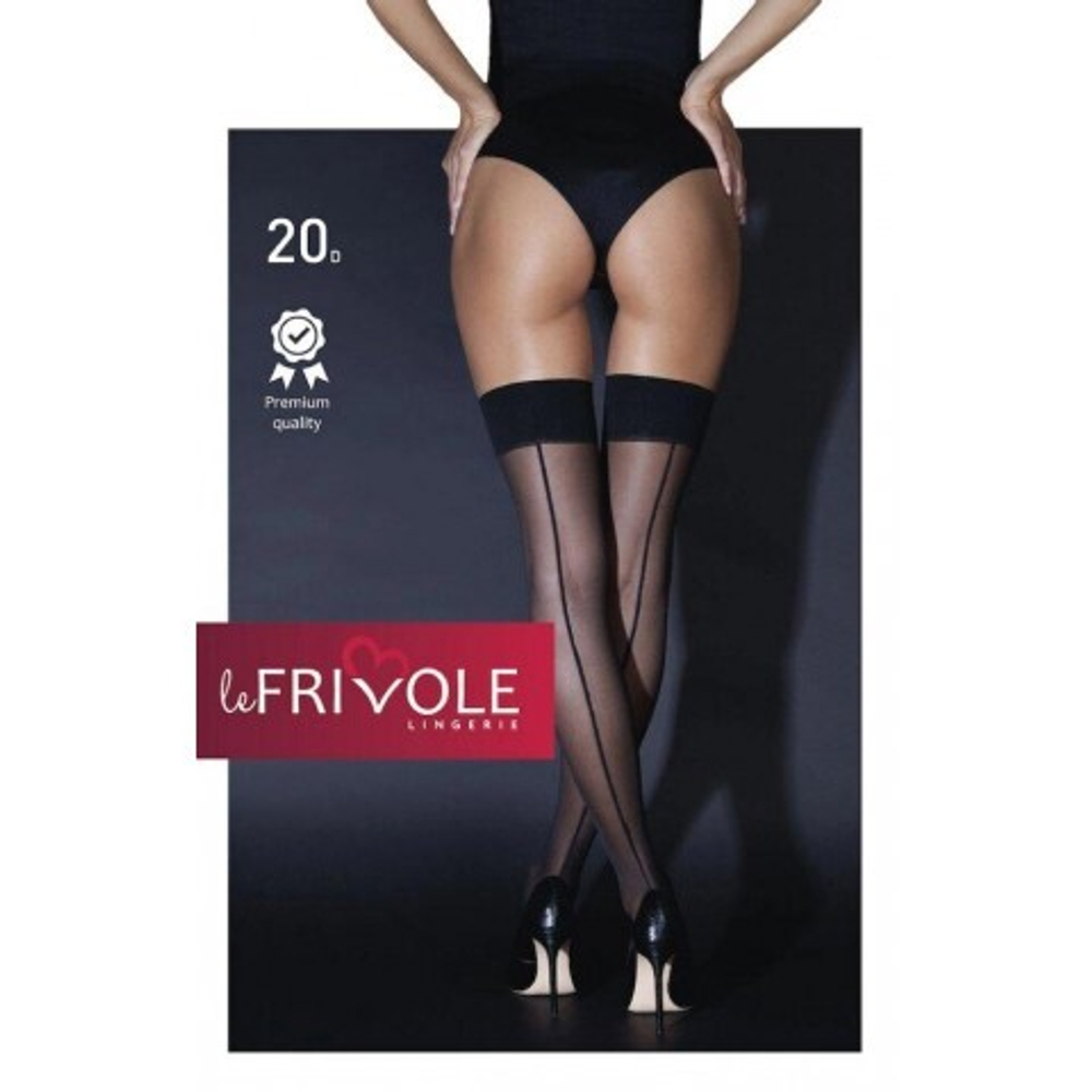 Чулки черные со стрелками Sense, S/M