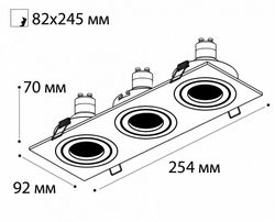Встраиваемый светильник Italline SAG303-4 SAG303-4 black/black