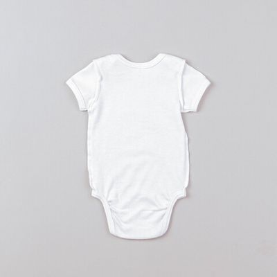 Short-sleeved bodysuit 0-3 months - Heavy Cream