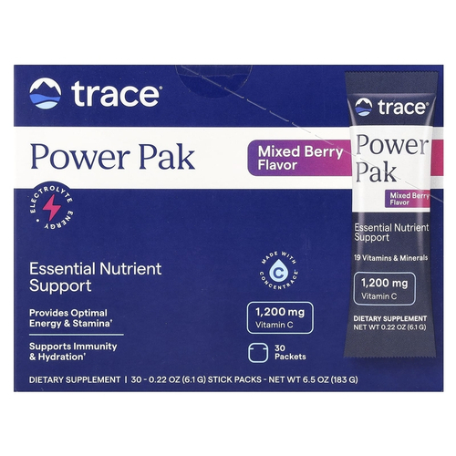 Trace PowerPak, с ягодным вкусом (mixed berry) 30 packets.