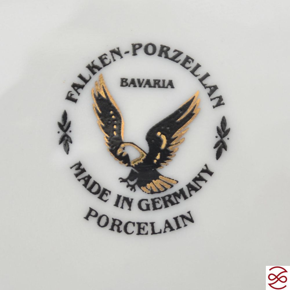 Фруктовница на ножке Falkenporzellan Vienna Creme Gold 24 см